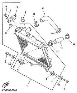TZR50 Radiator. hose
