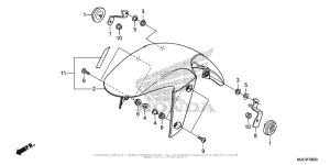 CBR650F Переднее крыло