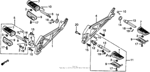 VF750F Подножки