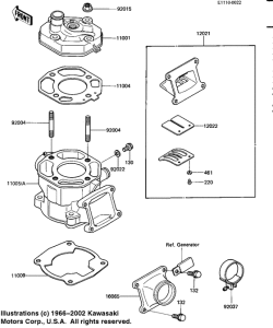  Cylinder head / cylinder / reed valve