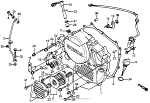 XR350R Крышка картера правая