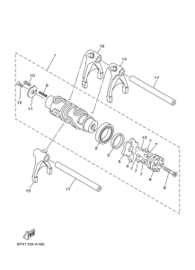 MT01 Shift cam & fork