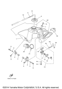 YZ85F Топливный бак