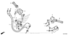 CTX700 DCT Handle Lever + Switch + Cable (2)