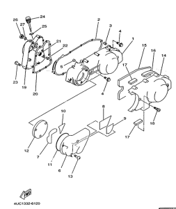 YP250 Крышка картера двигателя