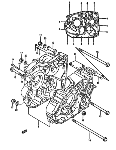 DR650 Картер двигателя