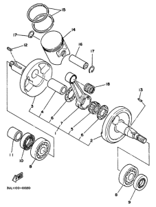 RT100K Коленчатый вал и поршни