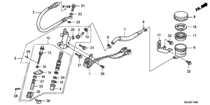 GL1800 (ABS) Задний тормозной цилиндр