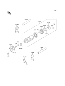 KE100 Валы и вилки переключения передач