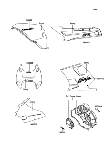 ZX1100 Decal(ebony)(zx1100-c3 / c4)