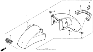 GL1500 Front fender set 90