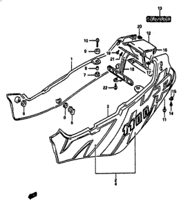 GSX-R1100 Обтекатель задний