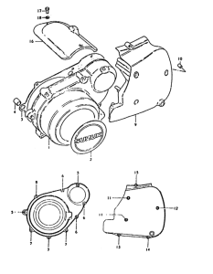GS1000 Crankcase lh cover