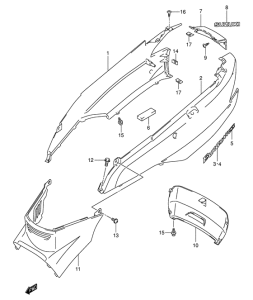 AN400 Обтекатель задний