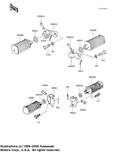 KZ1100 Подножки