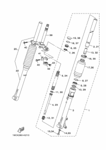 TT-R125L Вилка передней оси