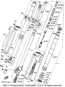 YZ125G1 Передняя вилка