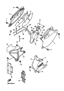 WR400F Боковая крышка