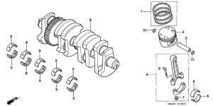 CB750F Crankshaft / piston
