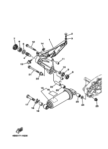 XP500 XP500Y Задний рычаг и подвеска