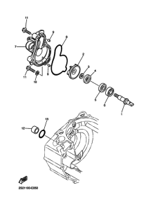 WR450F Водяная помпа