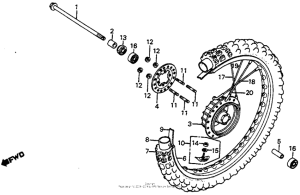 CR80R Front wheel 82