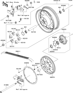  Задняя ступица колеса