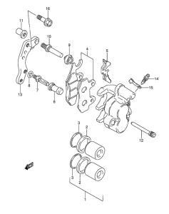 DR350 Передний суппорт