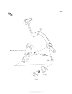 KL650 Педаль тормоза