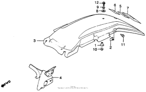 XR250R Задний бампер