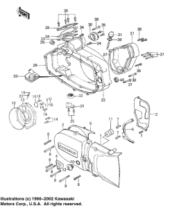 KE125 Крышки двигателя