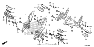 CBR250R Подножки