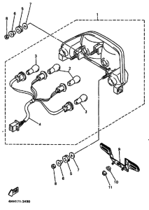GTS1000A GTS1000AF Taillight unit ass`y
