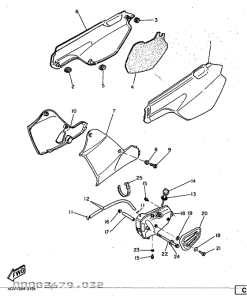 TT600E Side cover  /  oil tank