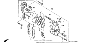 XR400R Передний суппорт