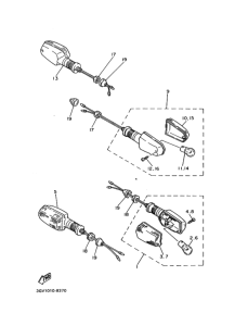 SRX400 Rear flasher light assy
