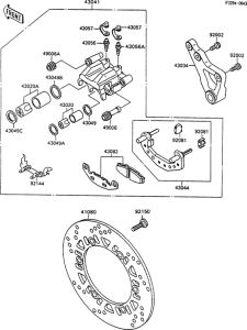 ZX600 Задний тормоз