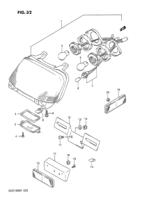 GSX1100 Задний комбинированный сигнал