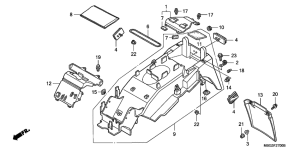 VFR800 Заднее крыло