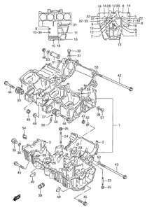 GSF1200S (ABS) Картер двигателя