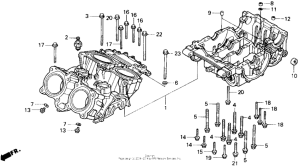 VFR750R Картер двигателя