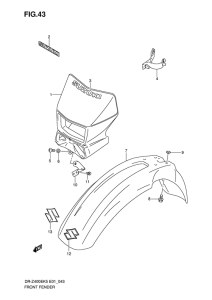 DR-Z400 Переднее крыло