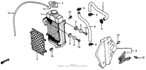 CR80R Радиатор