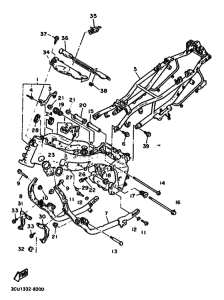 FZR750R FZR750RU Frame comp