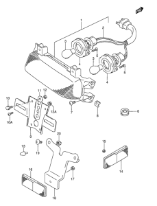 GSX-R1100 Задний фонарь