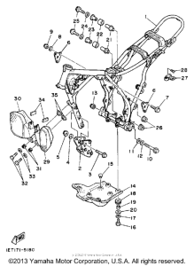 XT350UC (CA ED.) Рама