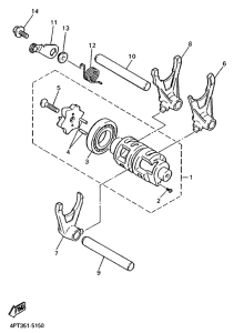 XT600E Leva de cambio. herq