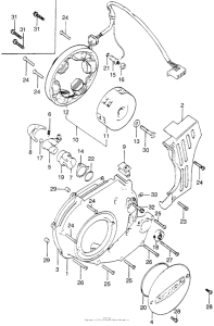 XL175 Left crankcase cover + alternator