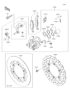 KX100 フロントブレーキ