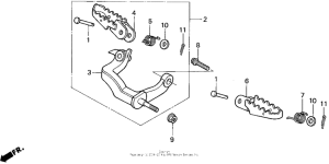 XR600R Подножки